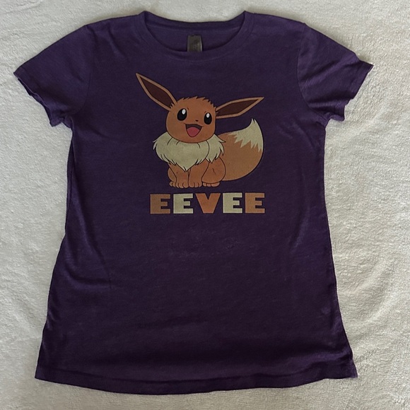 Purple Eevee Pokémon Kids T-Shirt size L - Picture 1 of 4